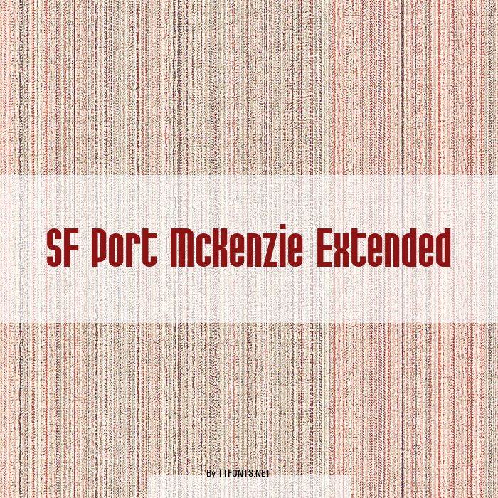 SF Port McKenzie Extended example